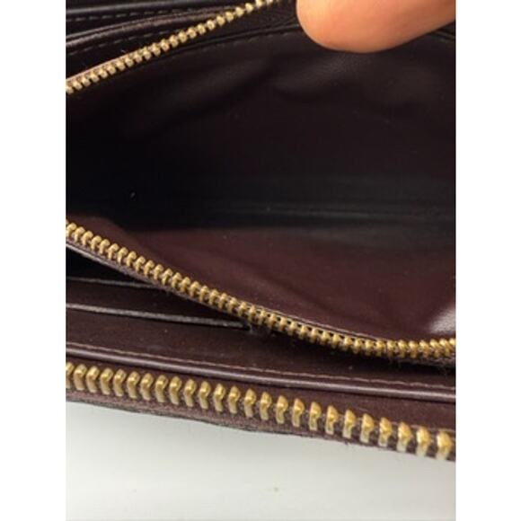 LOUIS VUITTON Merlot Monogram Patton Leather Zip Continental Wallet*purple EUC - Picture 10 of 15